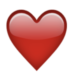 Rött emoji hjärta